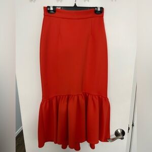 ASOS midi straight scuba skirt